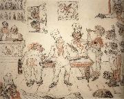 James Ensor Waiters and Cooks Playing Billiards,Emma Lambotte at the Billiard Table oil on canvas